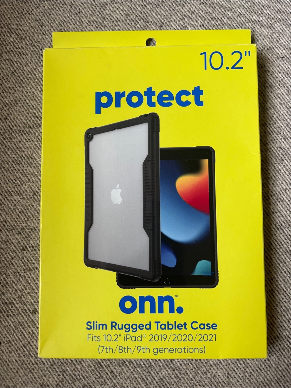onn Slim Rugged Tablet Case in Black for 10.2" iPad